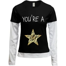 Женский лонгслив Комби You`re a star